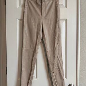 Zara Tan Leather Pants